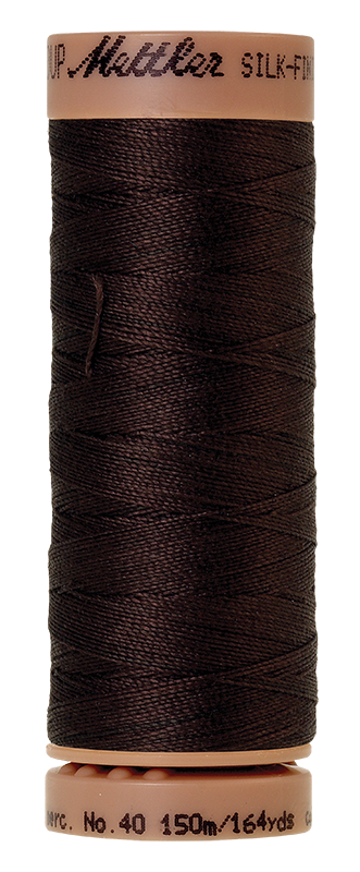 Mettler Silk Finish Cotton 40 Quiltgarn 150 m Very Dark Brown
