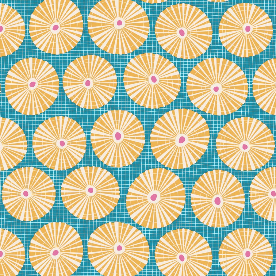 TILDA Stoff COTTON BEACH, Limpet Shell Teal