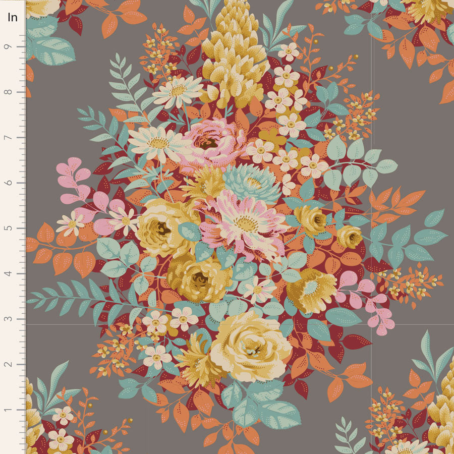 TILDA Stoff CHIC ESCAPE, Whimseyflower Grey