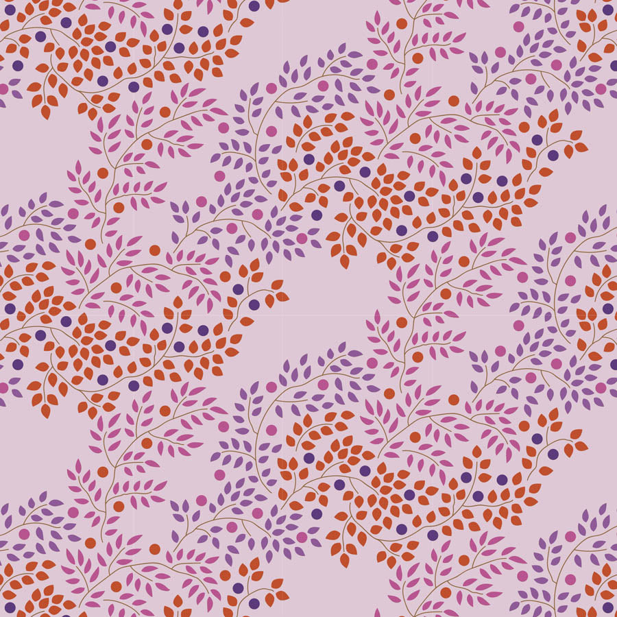 TILDA Stoff HOMETOWN, Berrytangle Plum