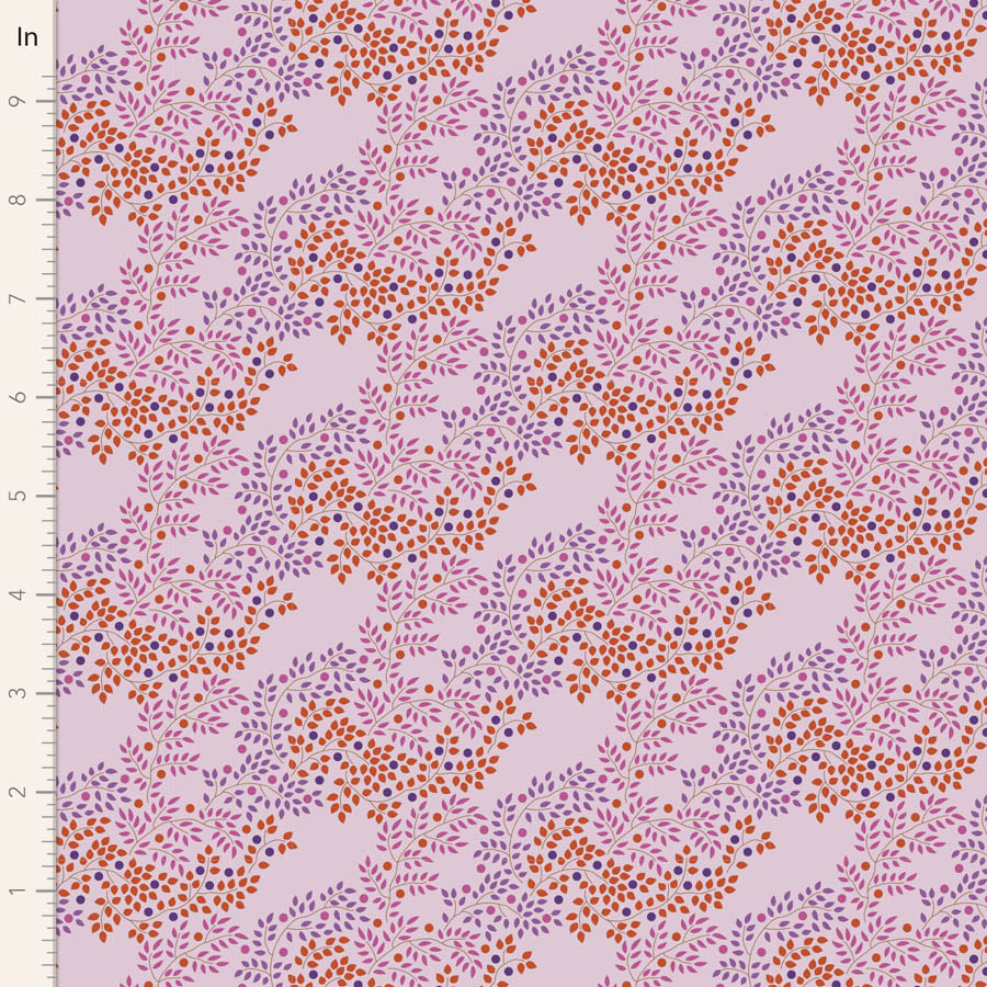 TILDA Stoff HOMETOWN, Berrytangle Plum