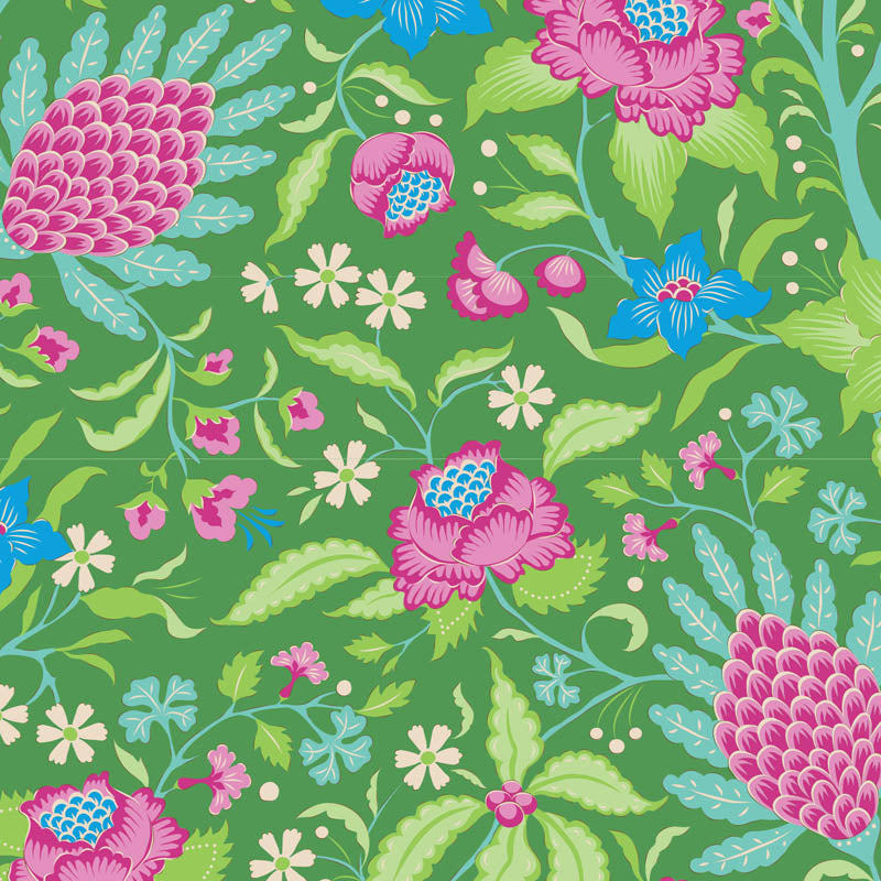 TILDA Stoffe, Stoffpaket BLOOMSVILLE, Fat Quarter Bundle Pine Turquoise
