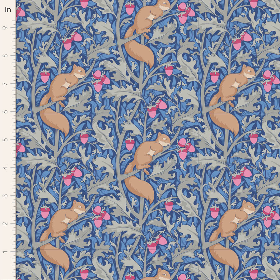 TILDA Stoff HIBERNATION, Squireldreams Blue