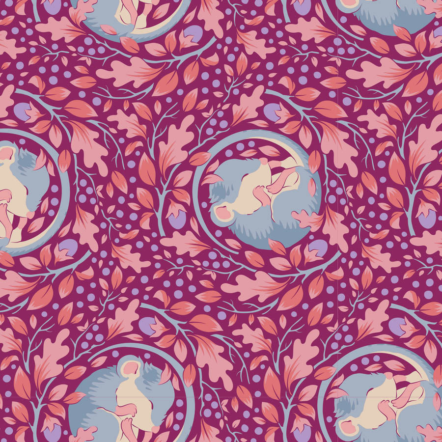 TILDA Stoff HIBERNATION, Slumbermouse Plum
