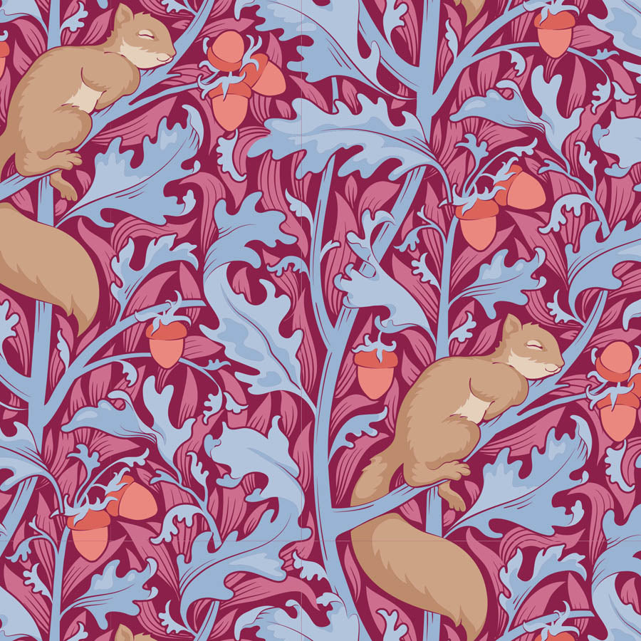 TILDA Stoff HIBERNATION, Squireldreams Hibiscus