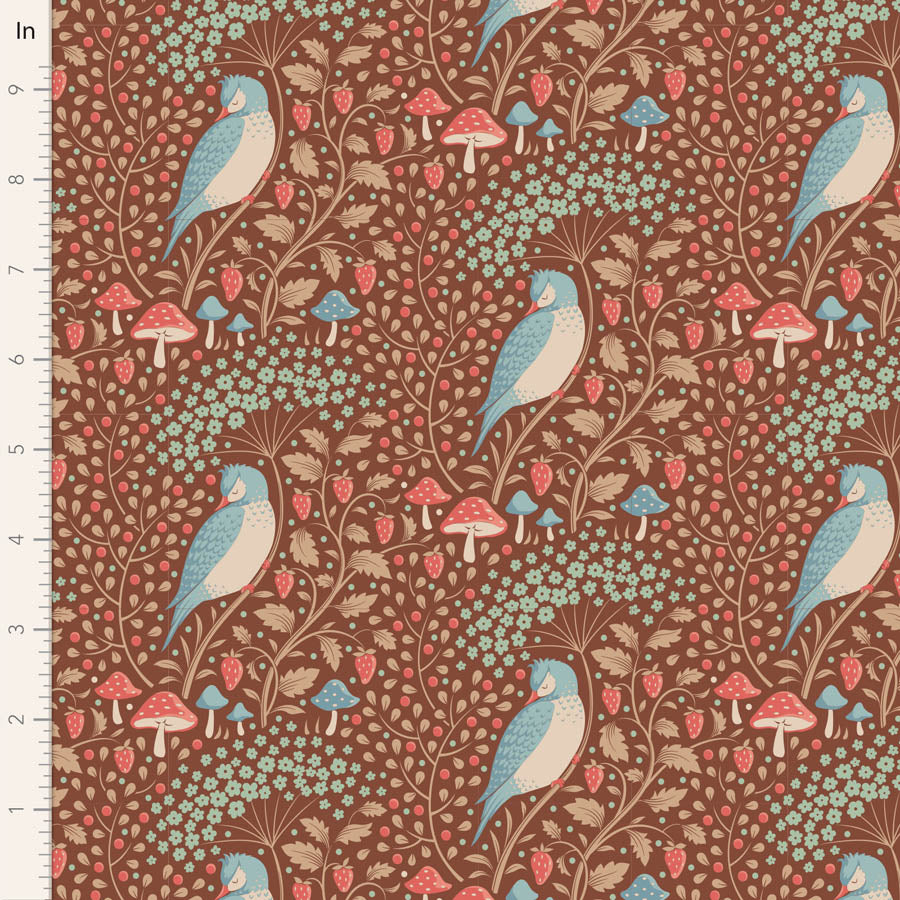 TILDA Stoff HIBERNATION, Sleepybird Pecan