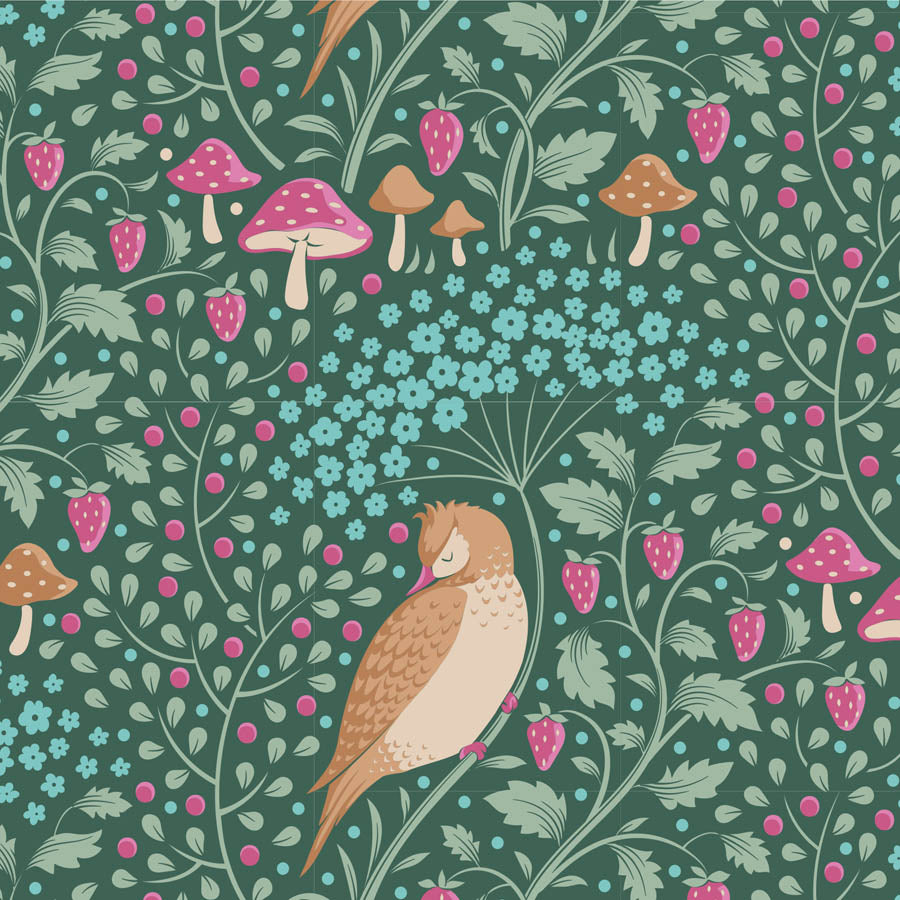 TILDA Stoff HIBERNATION, Sleepybird Lafayette