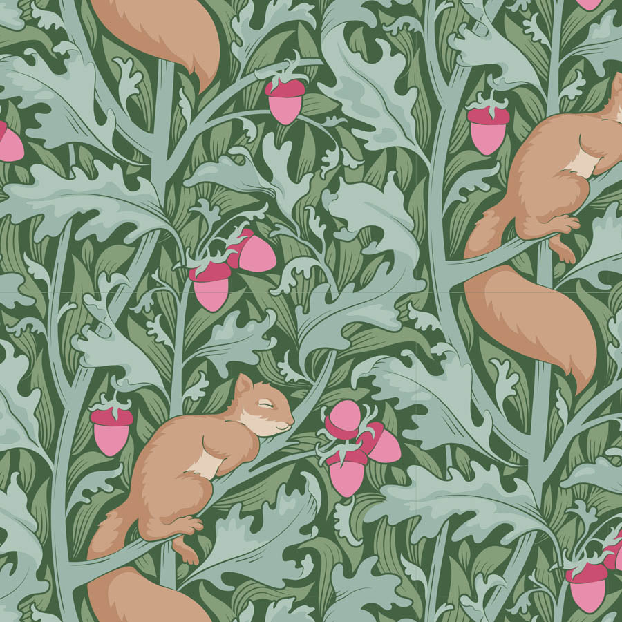 TILDA Stoff HIBERNATION, Squireldreams Sage