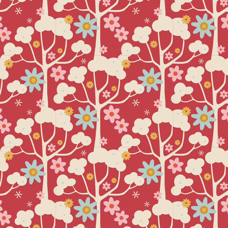 TILDA Stoffe, Stoffpaket JUBILEE, Fat Quarter Bundle Red