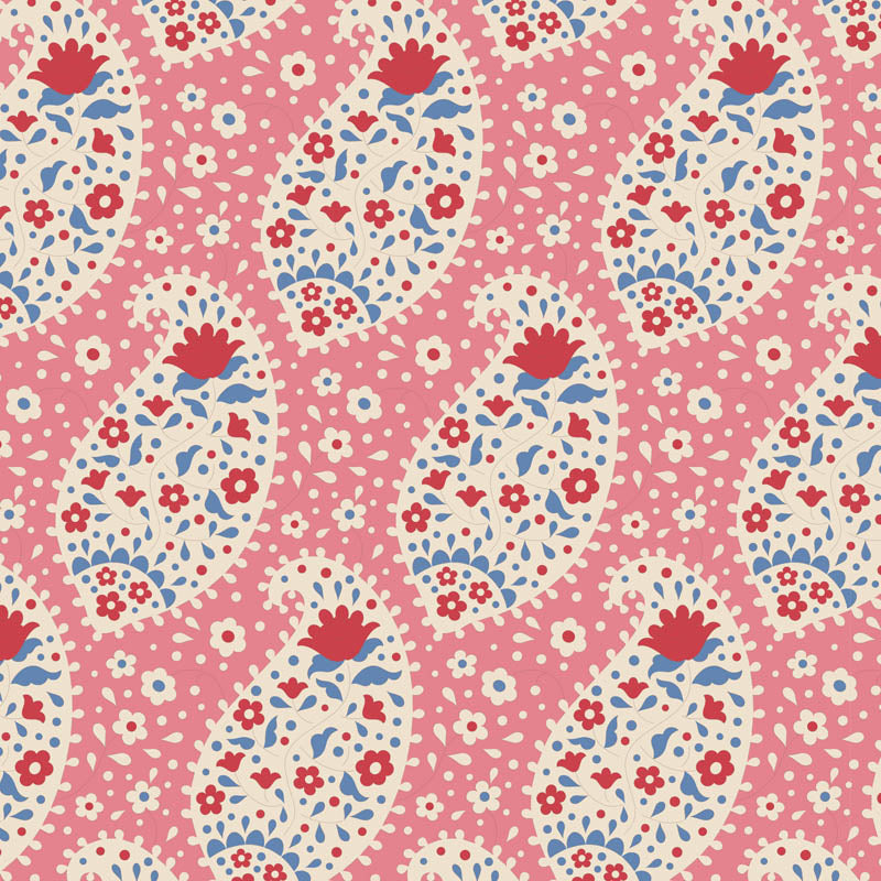 TILDA Stoffe, Stoffpaket JUBILEE, Fat Quarter Bundle Mustard Pink