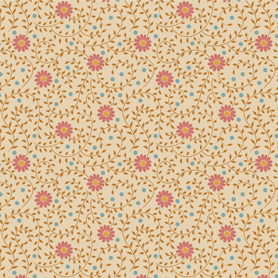 TILDA Stoff SANCTUARY, Daisydream Tan
