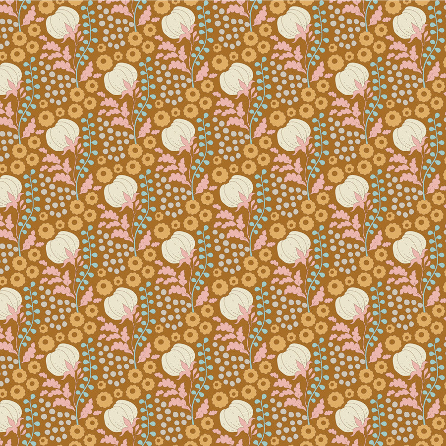 TILDA Stoffe, Stoffpaket SANCTUARY, Fat Quarter Bundle Caramel Ochre