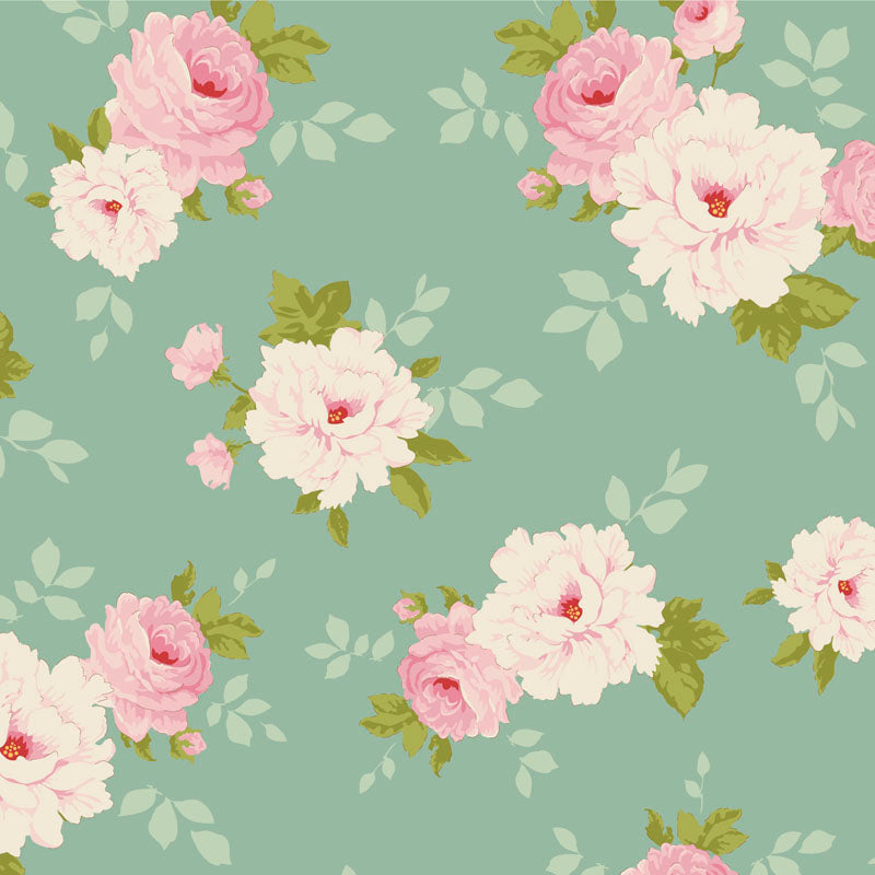 TILDA Stoff SUNDAY BRUNCH, Pernille Teal