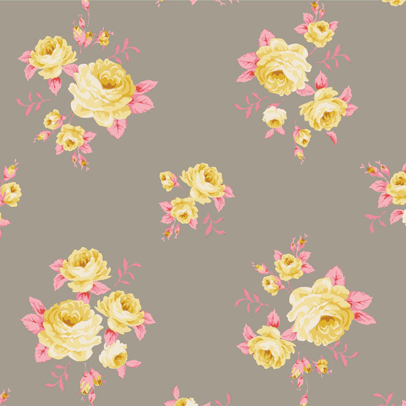 TILDA Stoffe, Stoffpaket SUNDAY BRUNCH, Fat Quarter Bundle Grey Yellow