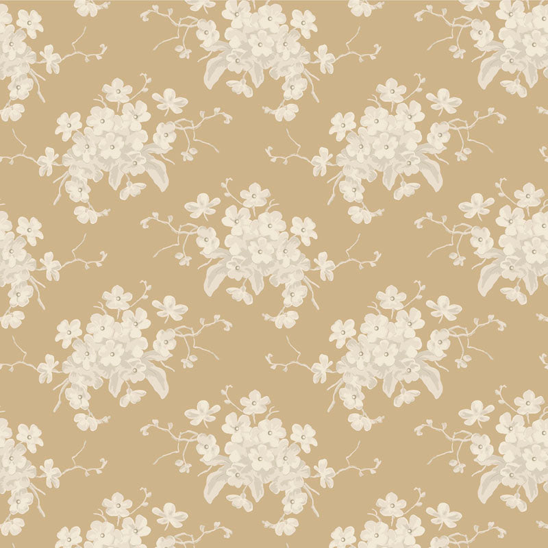 TILDA Stoff SUNDAY BRUNCH, White Flower Sand