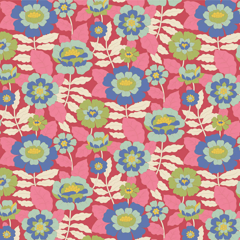 TILDA Stoff WALLFLOWER, Beverly Pink