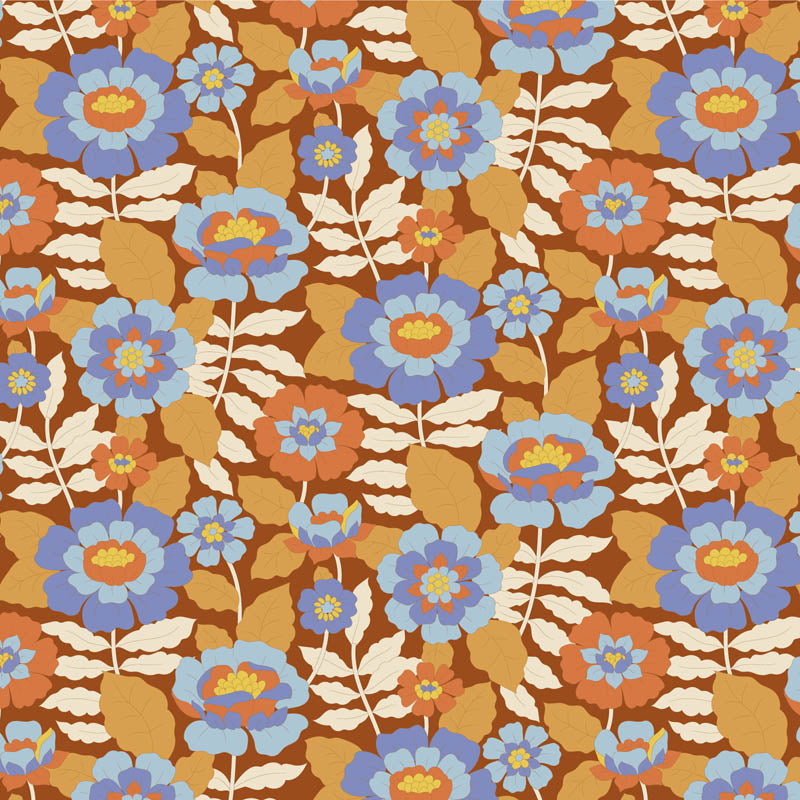TILDA Stoff WALLFLOWER, Beverly Caramel