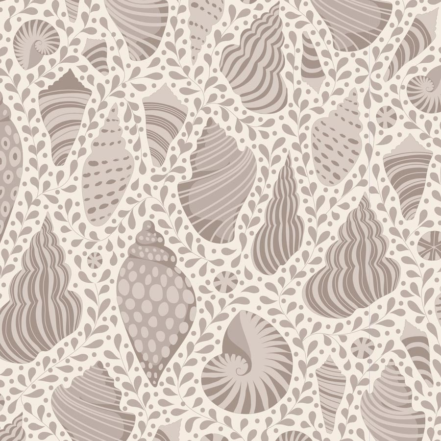 TILDA Stoff COTTON BEACH, Beach Shells Grey