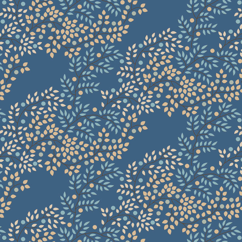 TILDA Stoff CREATING MEMORIES, Berrytangle Prussian