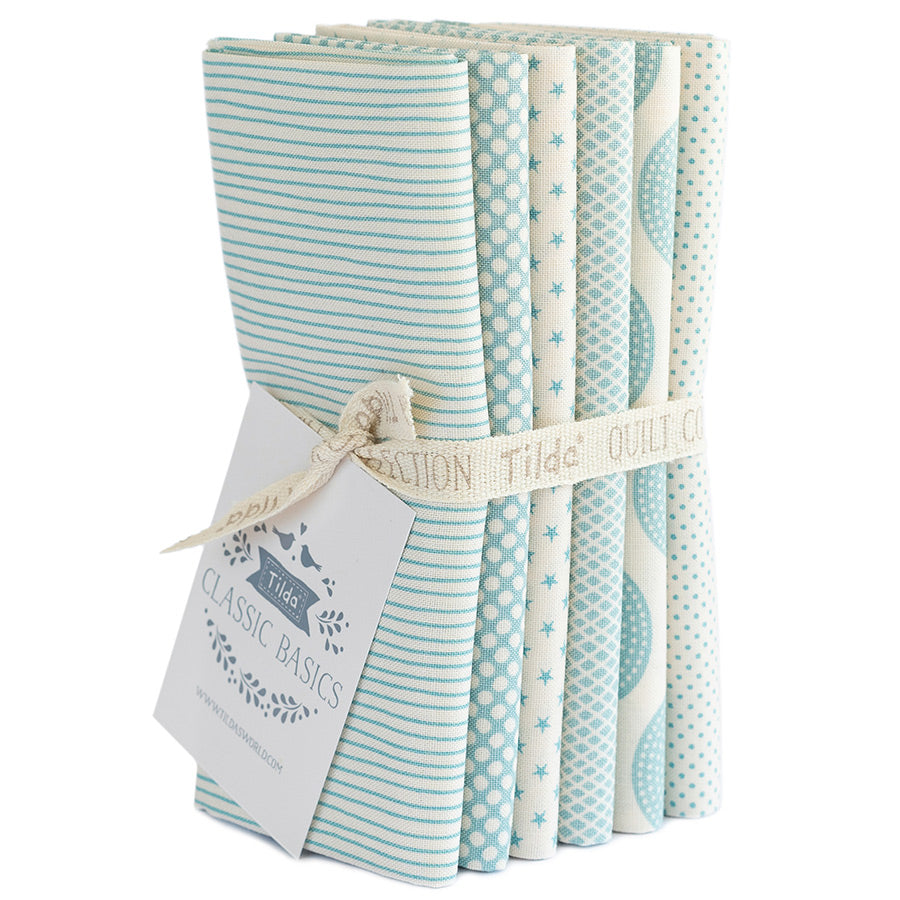 TILDA Stoffe, Stoffpaket CLASSIC BASICS, Fat Quarter Bundle Blue