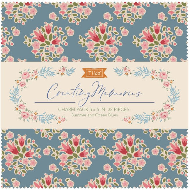 TILDA Stoffe, Stoffpaket CREATING MEMORIES, Charm Pack Summer