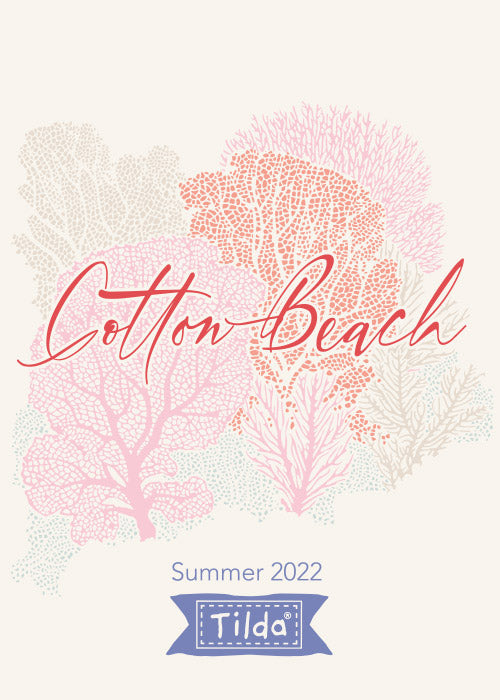 TILDA Stoff COTTON BEACH, Beach Shells Coral