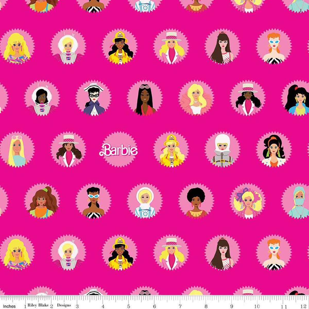 Barbie™ World Stoff Barbie Main Hot Pink