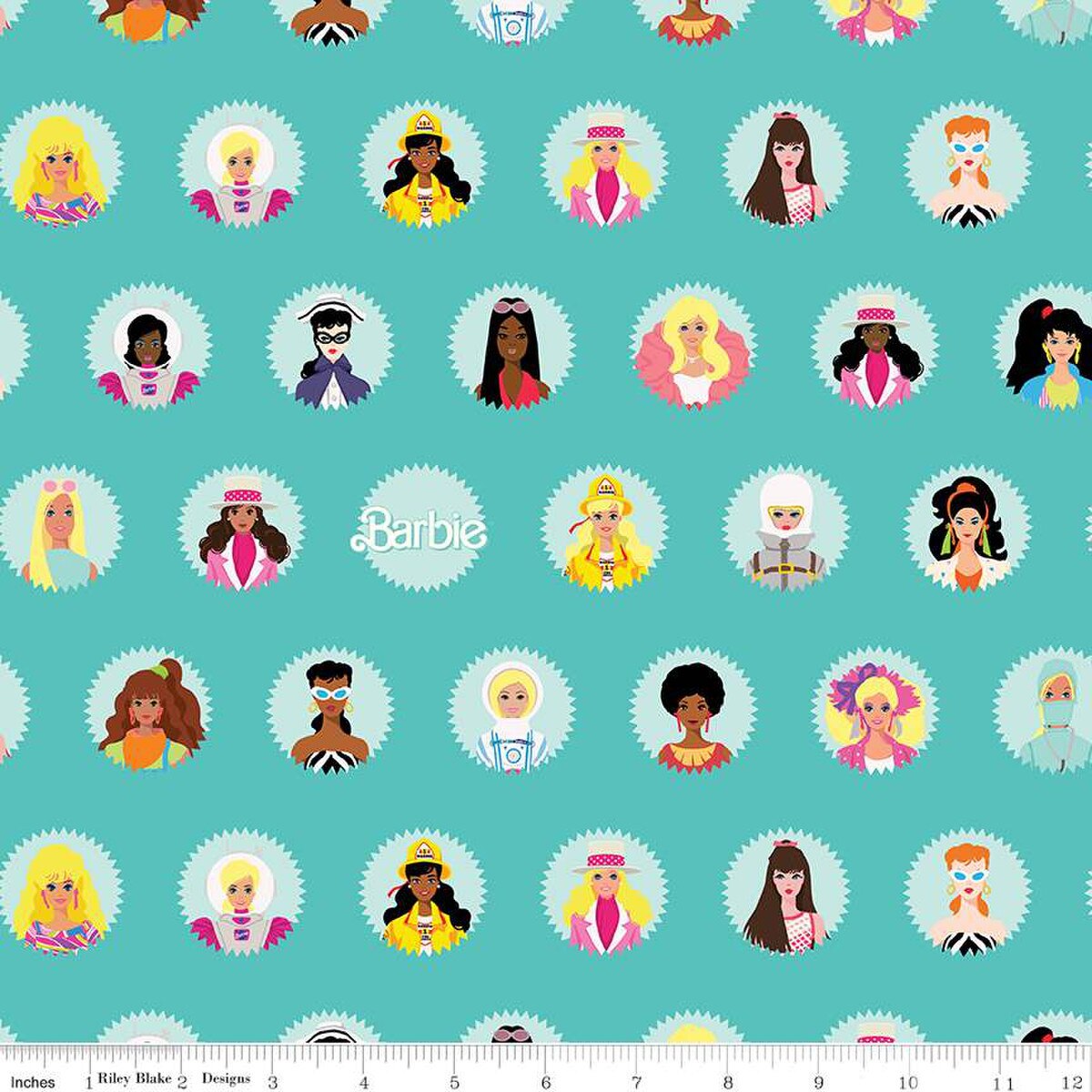 Barbie™ World Stoff Barbie Main Teal