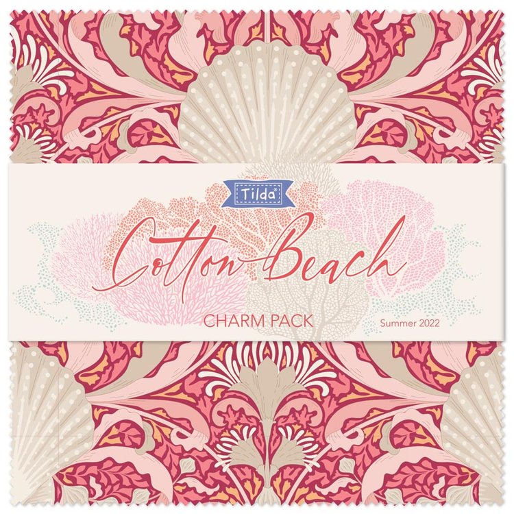 TILDA Stoffe, Stoffpaket COTTON BEACH, Charm Pack