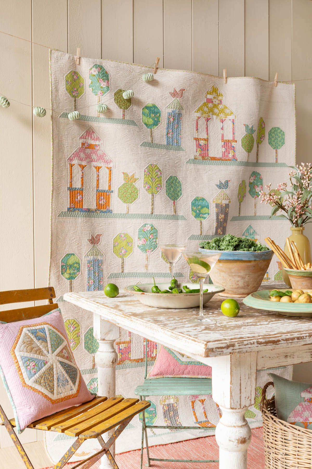TILDA Stoff SUNDAY BRUNCH, Pernille Teal