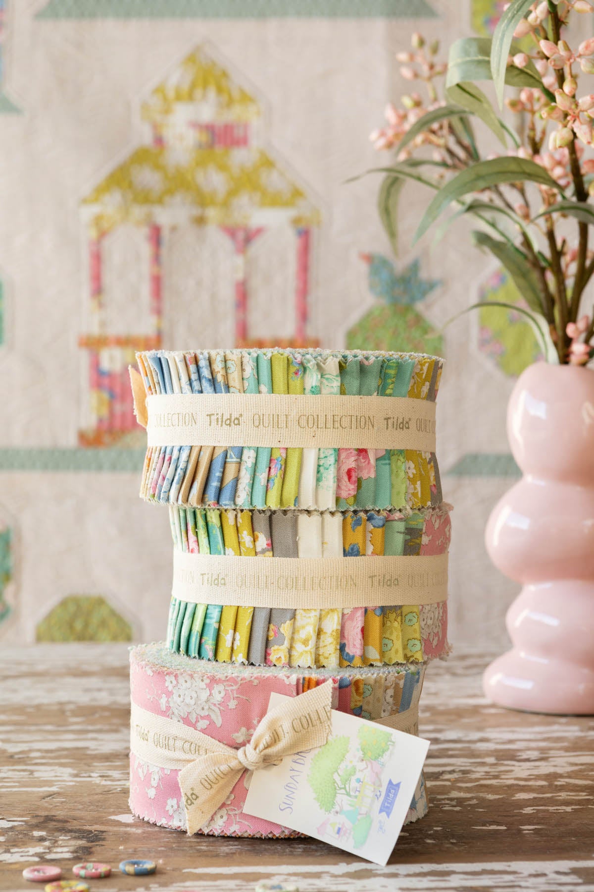TILDA Stoffe, Stoffpaket SUNDAY BRUNCH, Jelly Roll