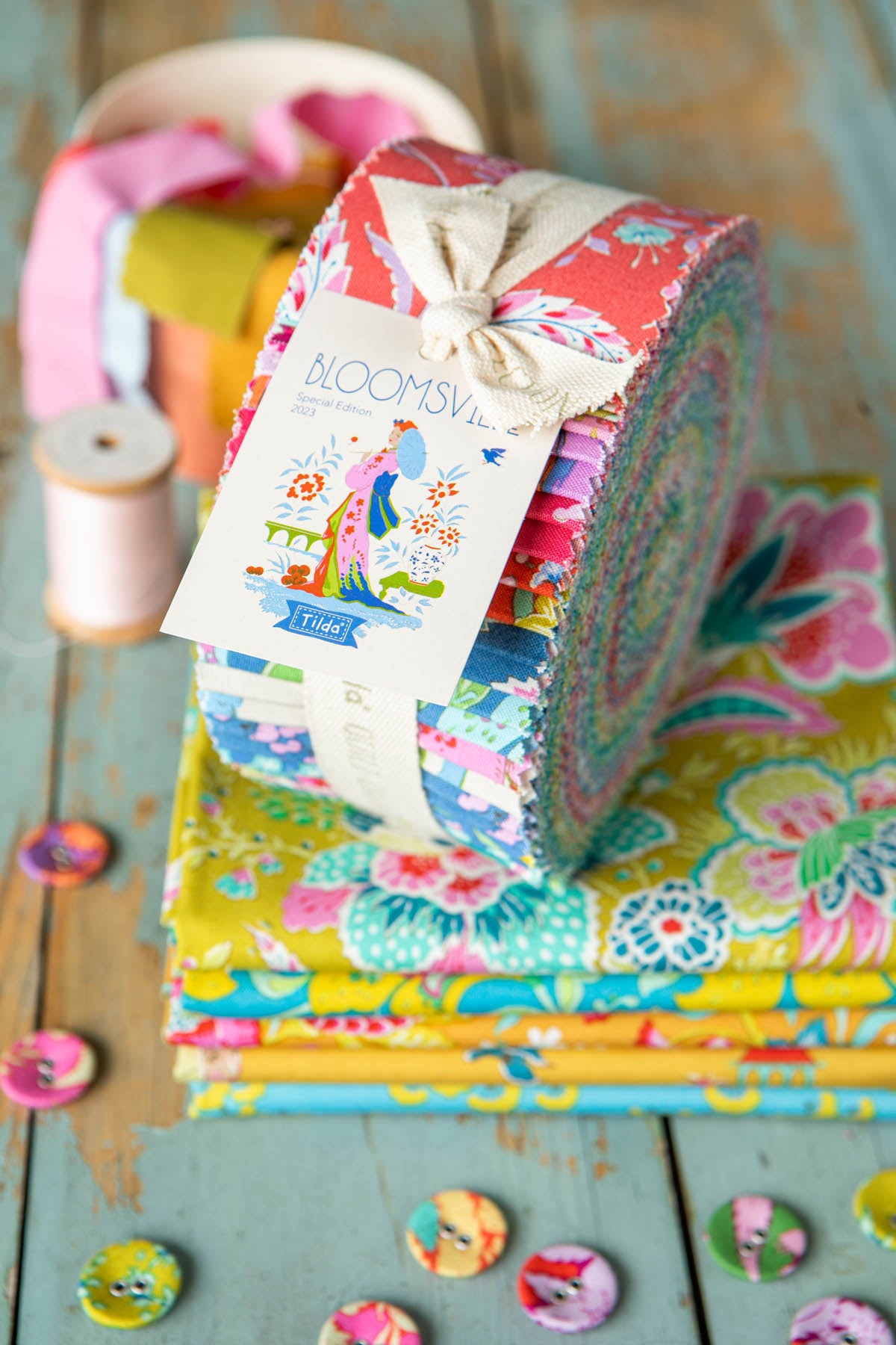 TILDA Stoffe, Stoffpaket BLOOMSVILLE, Jelly Roll