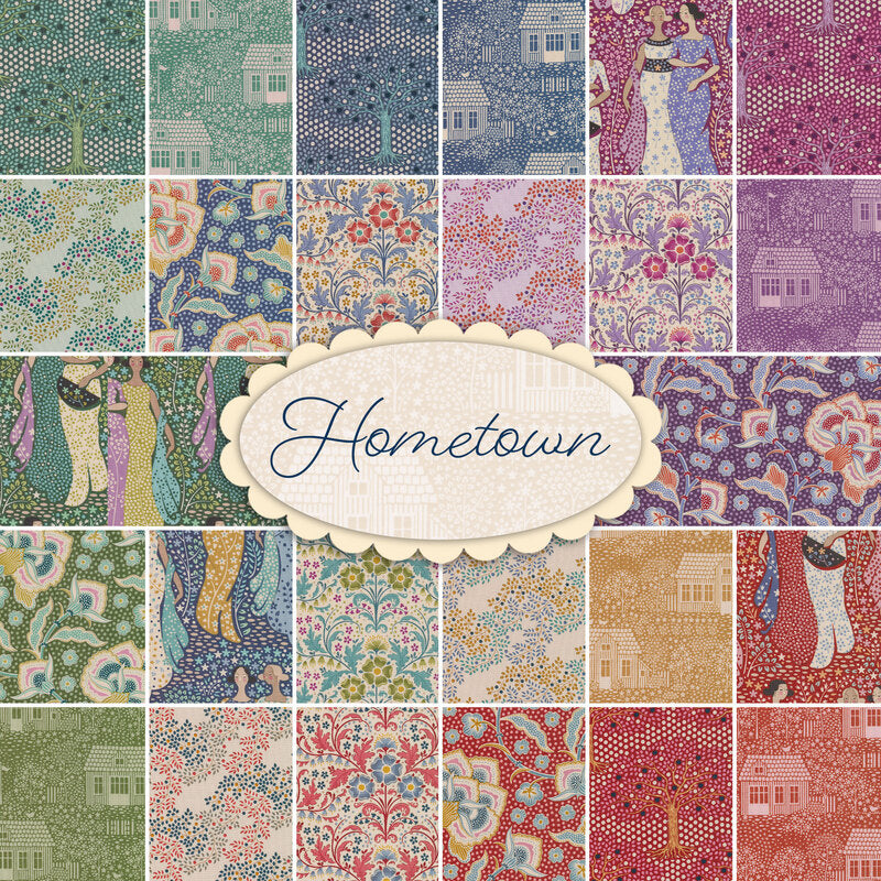 TILDA Stoffe, Stoffpaket HOMETOWN, Fat Quarter Bundle Rust