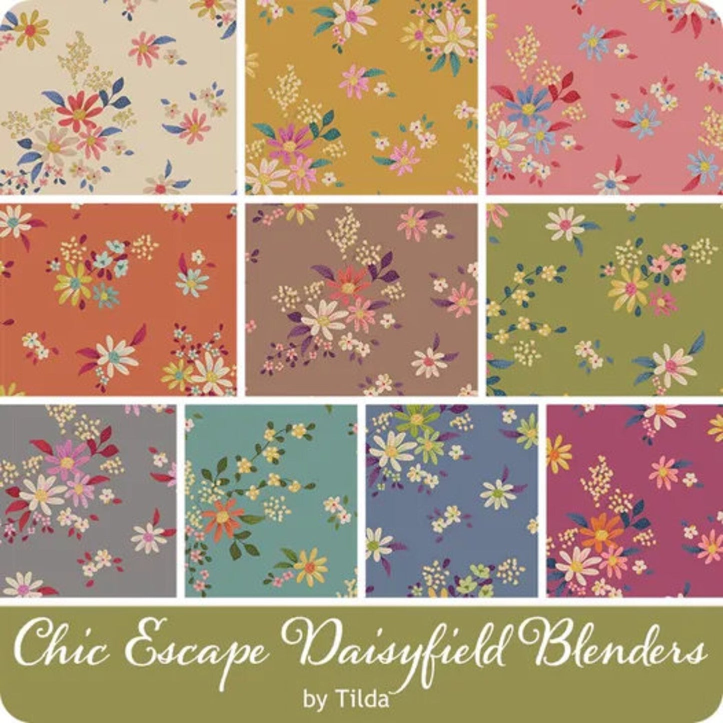 TILDA Knöpfe, Stoffknöpfe DAISYFIELD 23 mm