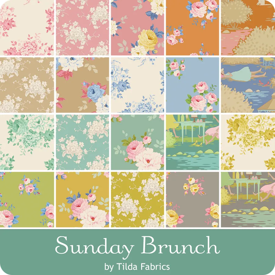 TILDA Stoffe, Stoffpaket SUNDAY BRUNCH, Jelly Roll