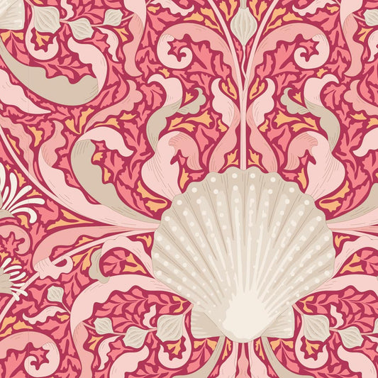 TILDA Stoff COTTON BEACH, Scallop Shell Coral