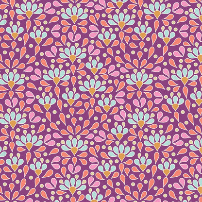 TILDA Stoff COTTON BEACH, Sea Anemone Lilac
