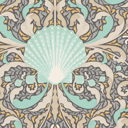 TILDA Stoff COTTON BEACH, Scallop Shell Grey