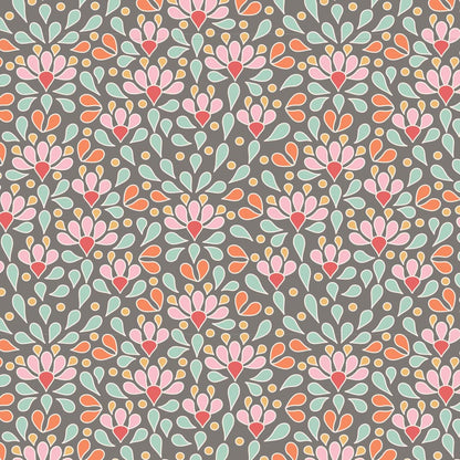 TILDA Stoff COTTON BEACH, Sea Anemone Grey