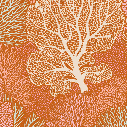 TILDA Stoff COTTON BEACH, Coral Reef Ginger