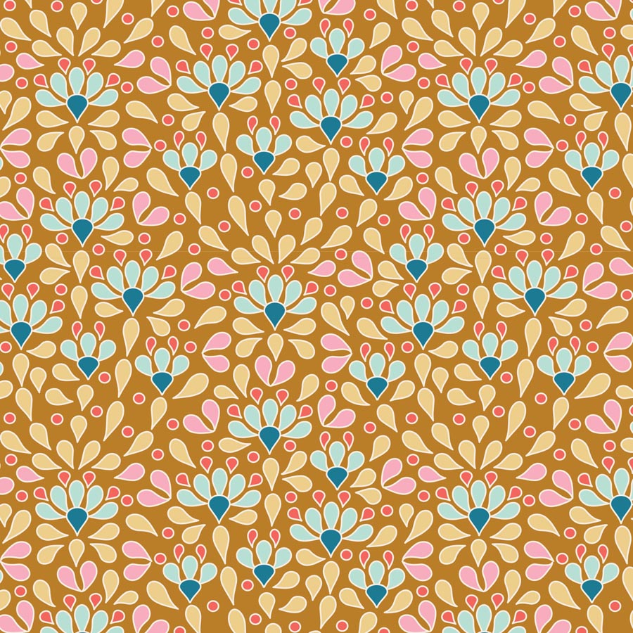TILDA Stoff COTTON BEACH, Sea Anemone Honey