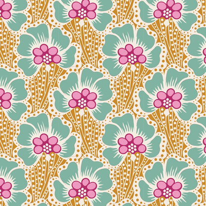 TILDA Stoff COTTON BEACH, Ocean Flower Honey