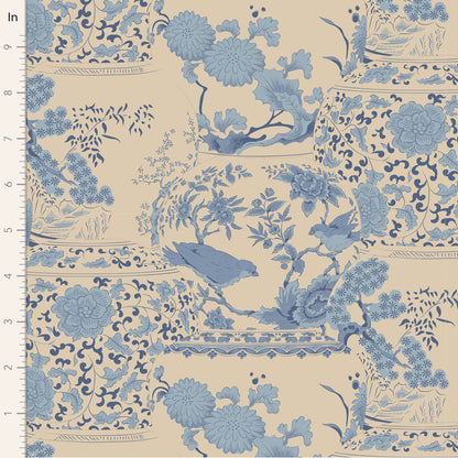 TILDA Stoffe, Stoffpaket CHIC ESCAPE, Fat Quarter Bundle Blue Sand