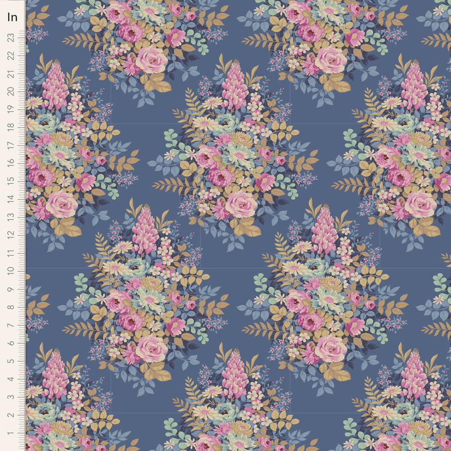 TILDA Stoff CHIC ESCAPE, Whimseyflower Blue