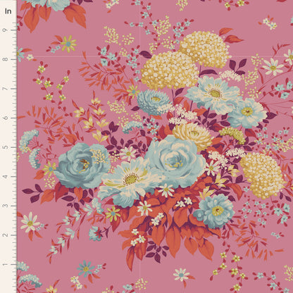 TILDA Stoffe, Stoffpaket CHIC ESCAPE, Fat Quarter Bundle Grape Pink Rust