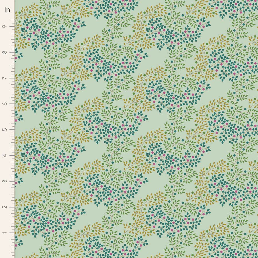TILDA Stoff HOMETOWN, Berrytangle Sage