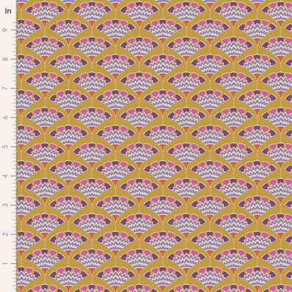 TILDA Stoff PIE IN THE SKY, Tasselflower Mustard
