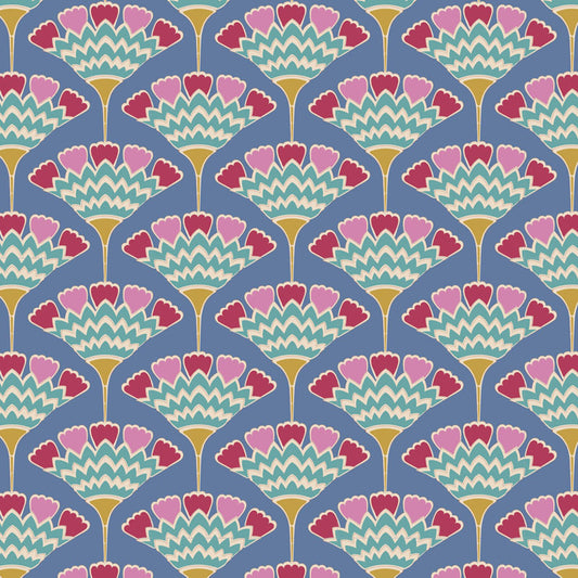 TILDA Stoff PIE IN THE SKY, Tasselflower Blue