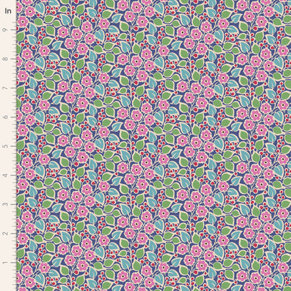 TILDA Stoff PIE IN THE SKY, Topsy Turvy Blue