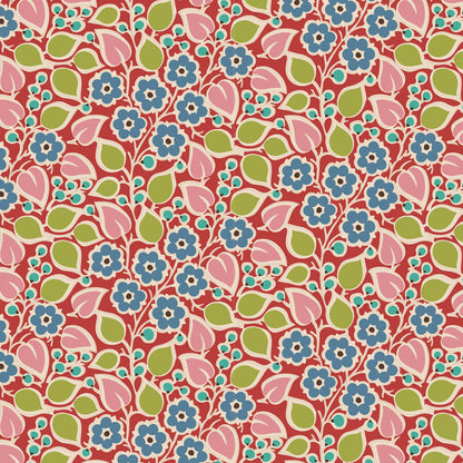 TILDA Stoffe, Stoffpaket PIE IN THE SKY, Fat Quarter Bundle Red Pink